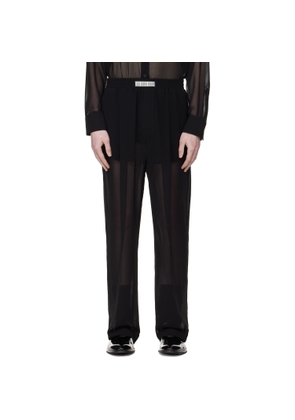 LGN Louis Gabriel Nouchi Black Jogging Large Transparent Trousers