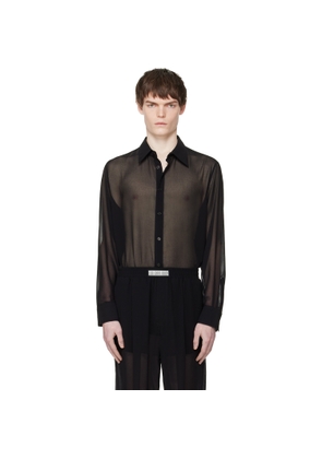 LGN Louis Gabriel Nouchi Black Classic Transparent Shirt
