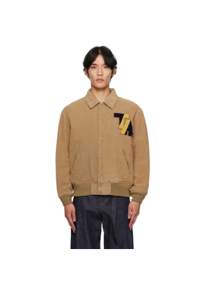 Toga Virilis Beige Flocked Denim Jacket