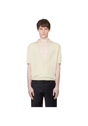 LGN Louis Gabriel Nouchi Off-White Short-Sleeved Polo