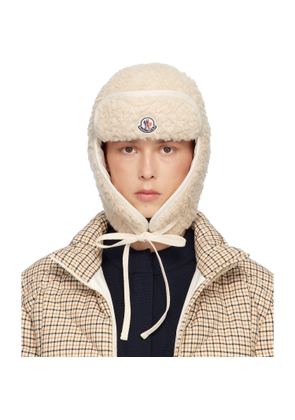 Moncler White Teddy Reversible Hat