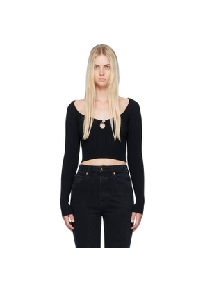 Moschino Jeans Black Cutout Sweater