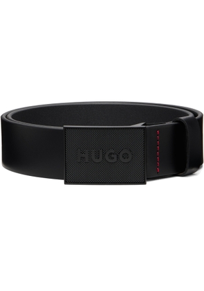 Hugo Black Buffalo Leather Belt