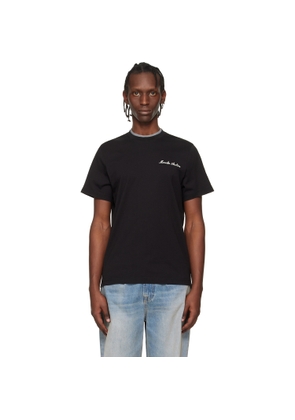 Moncler Black Embroidered Logo Cotton T-shirt