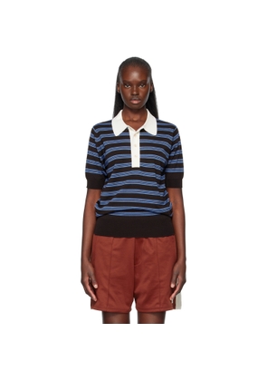 Wales Bonner Brown & Blue Breeze Polo