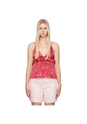 GANNI Pink Floral Camisole