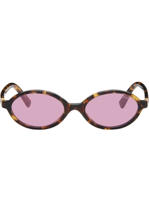 Miu Miu Eyewear Brown Miu Regard Sunglasses