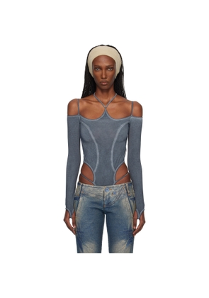 Miss Sixty Gray KNWLS Edition T-shirt Bodysuit
