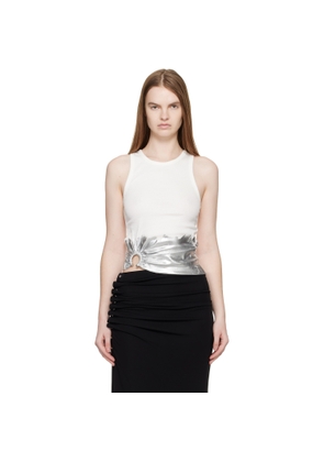 Rabanne White Piercing Tank Top