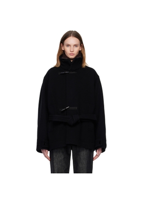 LEMAIRE Black Short Duffle Coat