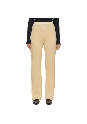 DRAE Yellow Rib Glitter Trousers