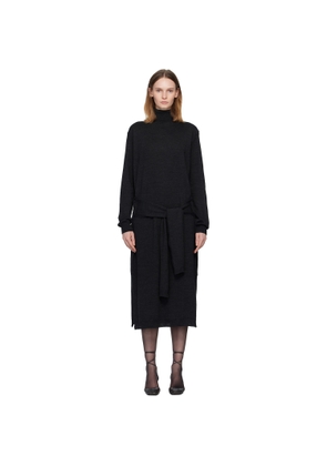LEMAIRE Gray Trompe L'oeil Midi Dress