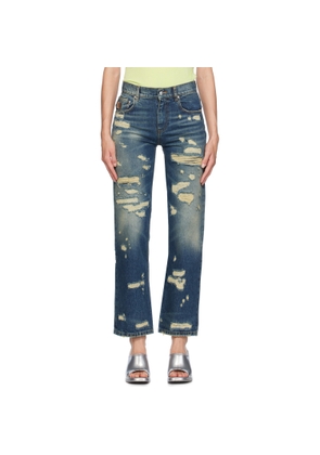 Marc Jacobs Indigo 'The Rip & Repair Straight' Jeans