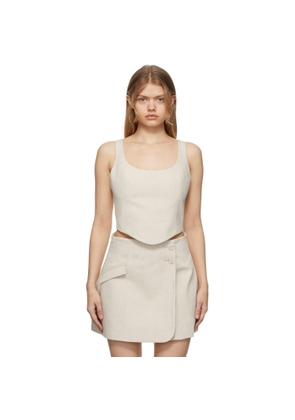 ANNA QUAN Beige Maya Coset Tank Top