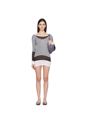 Gimaguas Gray & Brown Gemma Minidress