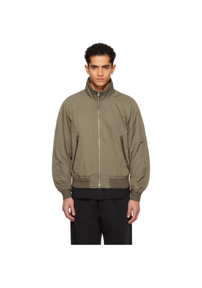 TOM FORD Khaki Techno Poplin Cashmere-Lined Jacket