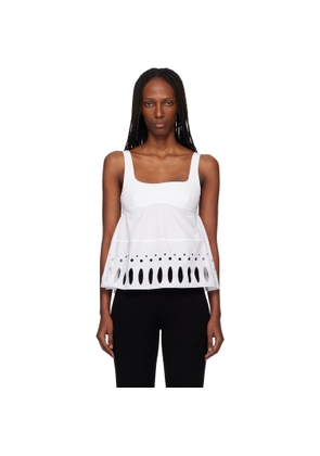 Rabanne White Square Neck Tank Top
