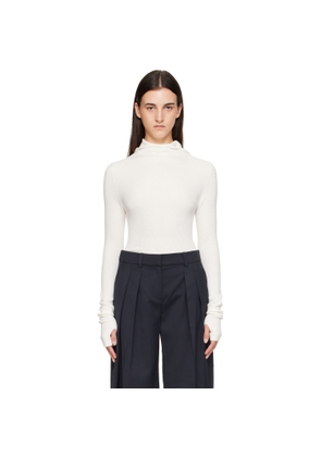 The Frankie Shop Off-White Danae Knit Hoodie