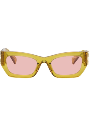 Miu Miu Eyewear Yellow Miu Glimpse Sunglasses