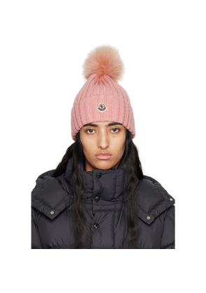 Moncler Pink Pom Pom Beanie