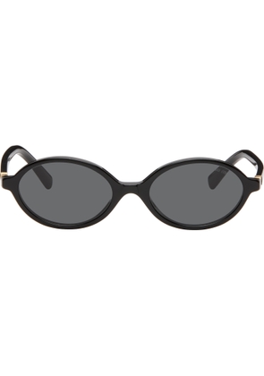 Miu Miu Eyewear Black Miu Regard Sunglasses