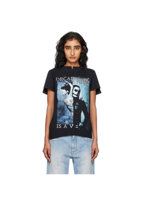 VETEMENTS Black Cradle of Filth Cut-Up Fitted T-shirt