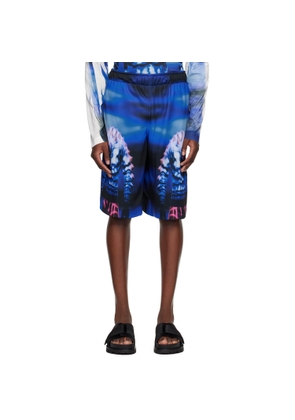 YAKU Blue 300AD Kojo Shorts