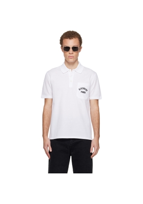 Givenchy White Front Pocket Polo