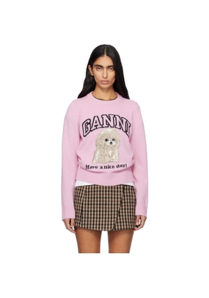 GANNI Pink Poodle Sweater