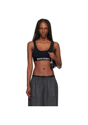 Palm Angels Black Classic Logo Sport Bra