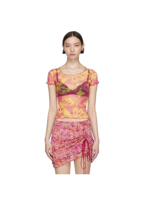 PRISCAVera SSENSE Exclusive Pink Nylon T-Shirt