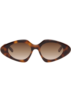 LOEWE Brown Triangle Slim Sunglasses