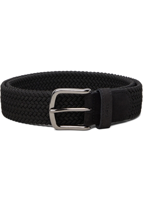 BOSS Black Braided Logo Belt