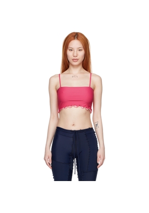 Sherris Pink Nylon Tank Top