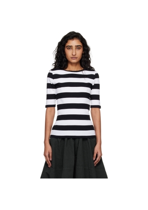 YMC White & Black Striped T-shirt