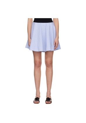 GANNI Blue Stripe Circle Miniskirt