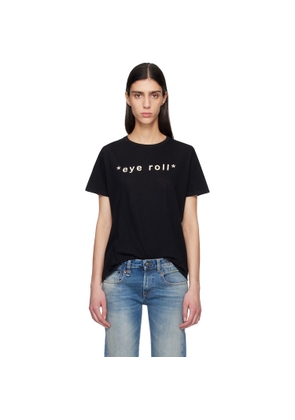 R13 Black 'Eye Roll' Boy T-shirt
