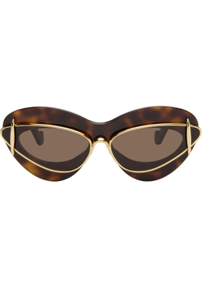 LOEWE Brown & Gold Double Frame Sunglasses