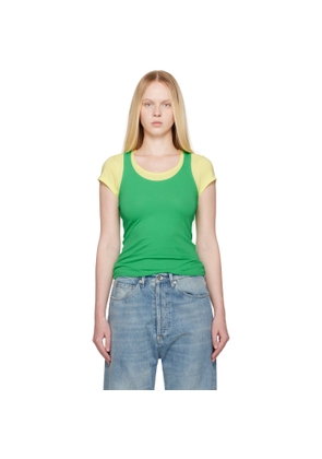 Paloma Wool Green & Yellow Marion T-shirt