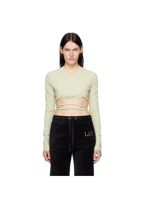 Ludovic de Saint Sernin Green Cache Cœur Long Sleeve T-Shirt