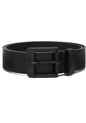 BOSS Black Logo Buckle Leather Belt