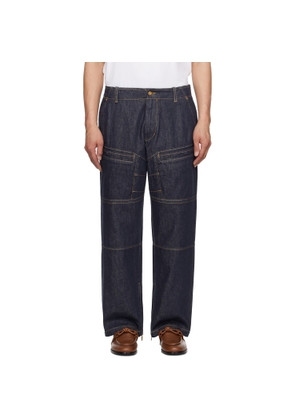 Moncler Genius Mercedes-Benz by NIGO Blue Paneled Jeans