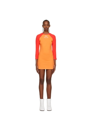 Maisie Wilen Orange Slinky Minidress