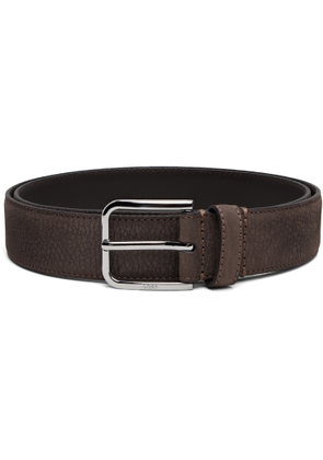 BOSS Brown Pin-Buckle Nubuck Belt