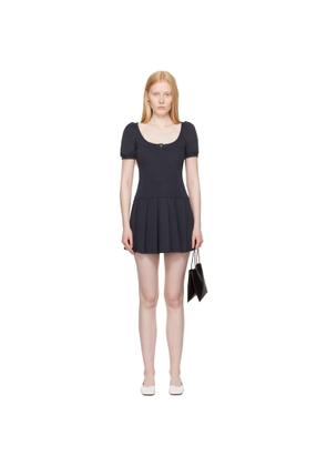 Sandy Liang Navy Camden Minidress
