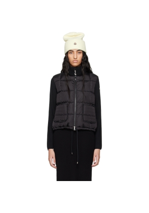 Moncler Black Paneled Down Cardigan