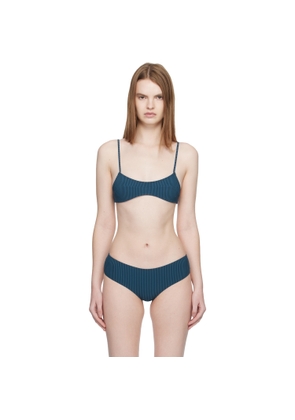 Fruity Booty Blue Bream Stripe Bikini Top