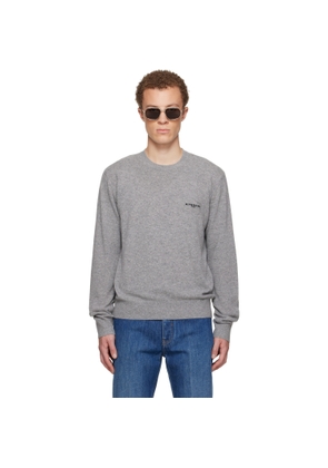 Givenchy Gray Wool & Cashmere Embroidered Sweater