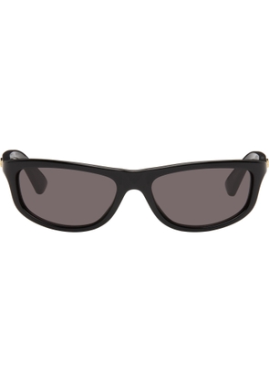 Bottega Veneta Black Rectangular Squared Sunglasses