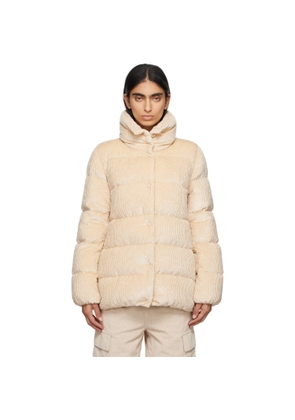 Moncler Yellow Cochevisse Corduroy Short Down Jacket